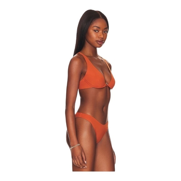 NEW L*Space Bikini Set Fused Alana Top Cabana Bitsy Bottom in Amber Size M / L - Picture 2 of 8